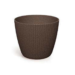 Саксия за цветя, пластмасова Lamia Round 11,9см кафе PROSPERPLAST