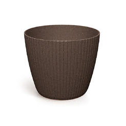 Blumentopf, Kunststoff Lamia Rund 23,8 cm Kaffee PROSPERPLAST