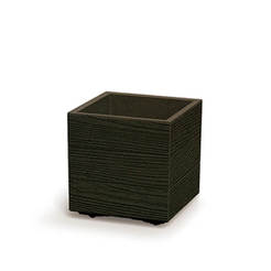 Flower pot, plastic Madera Square 13.3l coffee PROSPERPLAST
