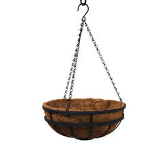 Coconut pot hanging f30 cm round brown