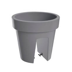 Pot for railing Lofly Railing ф25 х 25см 5л plastic gray