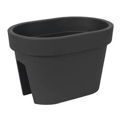 Lofly Railing railing pot 40 x 27 cm 12.5 l anthracite plastic