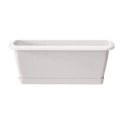 Plastic flower pot with mat Box 59 x 19 x 15cm white RESPANA