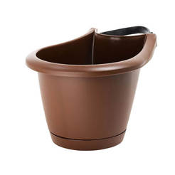 Flowerpot for hanging gutters 3.3l brown RESPANA BELT