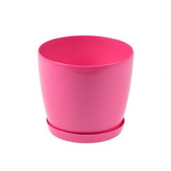 Ceramic flowerpot with Amsterdam base - 17 cm, pink