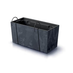 Blumenkasten, Kunststoff Urbi Case 39,5 cm anthrazit mit Aufhängung PROSPERPLAST