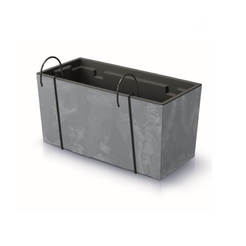 Flower box, plastic Urbi Case 39.5cm marengo with suspension PROSPERPLAST
