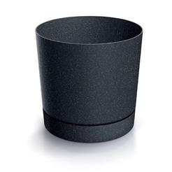 Саксия PVC антрацит с подложка 29,2см Tubo