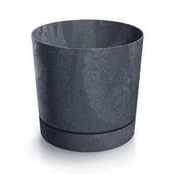PVC flowerpot with anthracite base 29.2cm Tubo