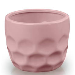 Керамична кашпа - 12 х 10см, розова