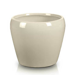 Ceramic pot Barcelona - 14 x 13 cm, cream