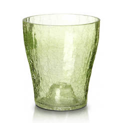 Стъклена кашпа Orchid - 14 х 16см, зелена