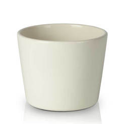 Primrose ceramic pot - 13 x 10 cm, white