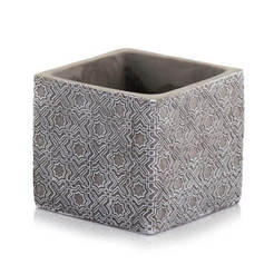 Кашпа керамика Ethno 14х13см квадрат POLNIX