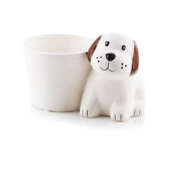 Potted pottery Dog 9 x 9 cm