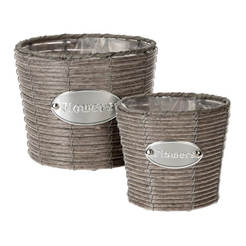 Set of knitted pots 2 pcs