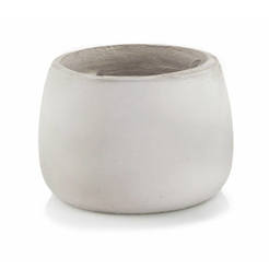 Кашпо из фиброглиняного материала Ecolite 33x23 см, натуральный серый цвет, POLNIX