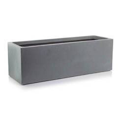 Керамическое кашпо Ecolite 80x30x30см темно-серое POLNIX