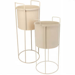Planter 2pcs on stand beige FZ1002290