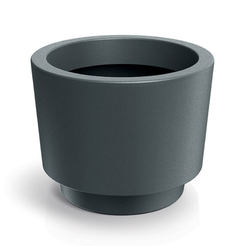 Коробка ПВХ Сплит Круглая 40x30см графит TSRO40-107GR PROSPERPLAST