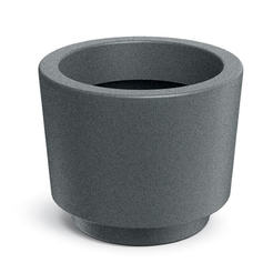 Круглое кашпо из ПВХ Splito 30x24 см, темно-серое, TSRO30-105GR, PROSPERPLAST
