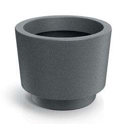 Круглое кашпо из ПВХ Splito 40x30 см, темно-серое, TSRO40-105GR, PROSPERPLAST