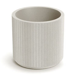 Круглое кашпо из ПВХ Coro 40x36 см, песочный TCR40-101GR PROSPERPLAST