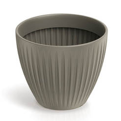 Круглое кашпо Latia из ПВХ 30x25 см, цвет мокко TLRO30-247R PROSPERPLAST