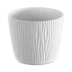 Plastic pot for pots Sandy - 2.3 l, white