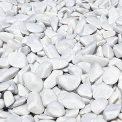 Камень декоративный белый для сада Ocean white 10-30мм - 20 кг