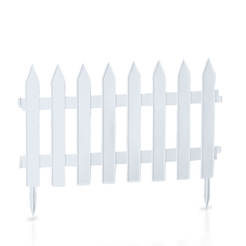 Decorative plastic fence 320 x 35cm white Garden Art