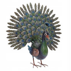 Металлическая фигурка павлина для сада 557104240