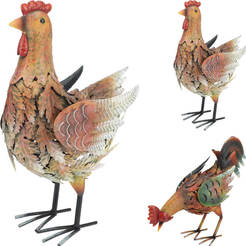 Металлическая фигурка петуха/курицы для сада, артикул 557105470