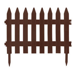 Декоративна ограда за градина 320 х 35см PVC кафява - Garden Classic