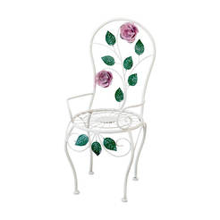 Decorative flower garden chair 29 x 27 x 60 cm