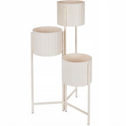 Подставка для цветов на 3 горшка, металлическая, белая, NB1510930