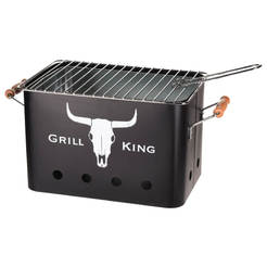 Portable barbecue with wooden handles 32 x 20 x 20 cm