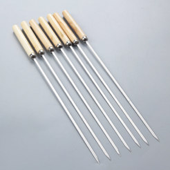 Barbecue skewers 60cm 6pcs inox wooden handle MG133 MASTERGRILL