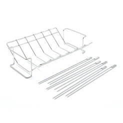 Set of skewers and stand for meat - for gas barbecue