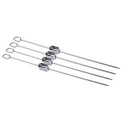 Metal skewers for barbecue 40 cm, 46 pieces chrome MG136
