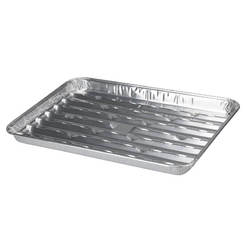 Disposable aluminum trays for barbecue 4 pieces 34 x 23 cm