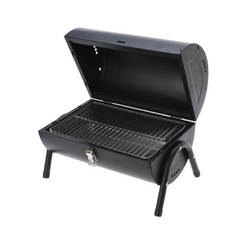 Барбекю цилиндрично с дървени дръжки черно мат C83000350