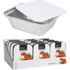 Einwegschalen, 10 Stück, mit Papierdeckel, 14,5 x 12 x 5 cm, 101004450