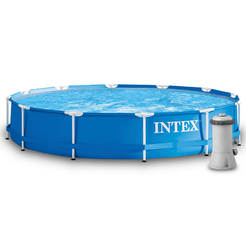 Pool with metal frame 366x76cm with pump and filter INTEX