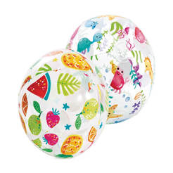 Надувной пляжный мяч Lively Print ассортимент INTEX
