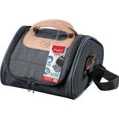 Термо чанта - Adult, тъмносива със син кант