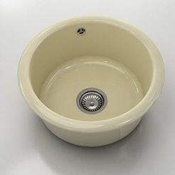 Kitchen sink F 49 cm, polymer marble, jasmine