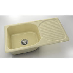 Kitchen sink with left / right top 90 x 49 cm, border Magnifico