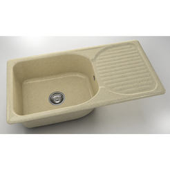 Kitchen sink with left / right top 95 x 49 cm, granite, Carnation