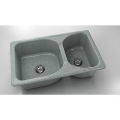 Кухненска мивка с две корита 80 х 49см, граниксит, Platinum